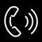 black and white Icon of a phone